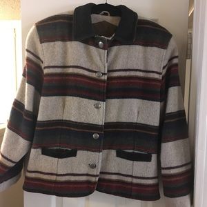 Woolrich Striped Wool Blend Jacket